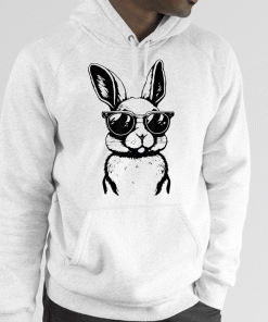 Vintage Bunny Face With Sunglasses Easter Day Unisex TShirt