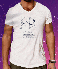 Confidante Best Friend Forever Cat And Dog Funny T-Shirt