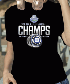 2023 Duke Blue Devils Basketball Conference Tournament Champions Locker Shirts