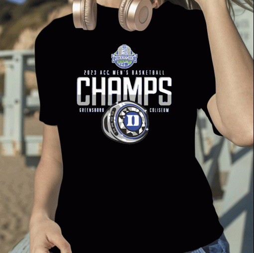 2023 Duke Blue Devils Basketball Conference Tournament Champions Locker Shirts