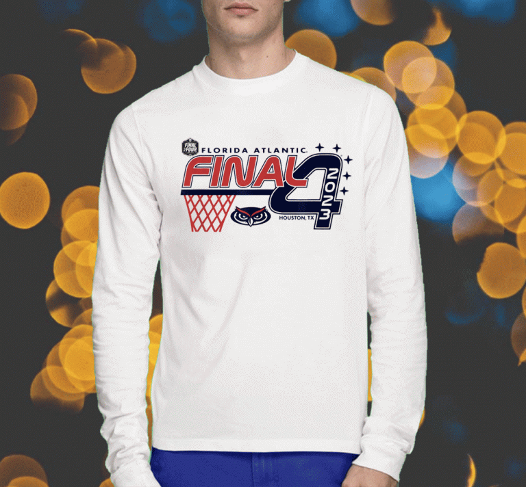 Florida Atlantic Owls Final Four 2023 Basketball White Tee Shirt