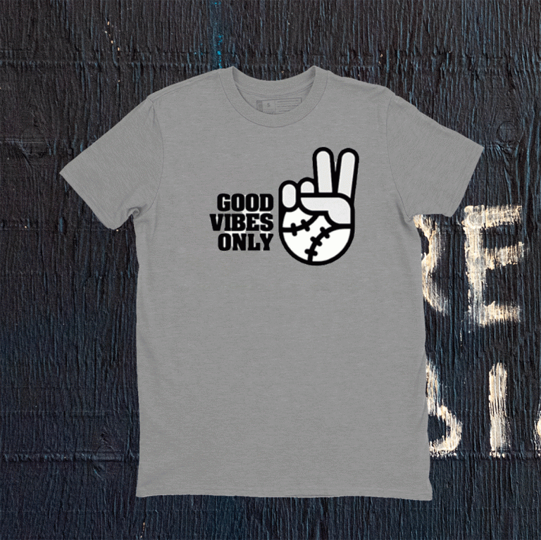 Good Vibes Only Rake Baseball Company Tee Shirt