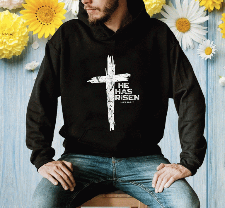 New Happy Easter Jesus He Has Risen Religious Christian 2023 T-Shirt