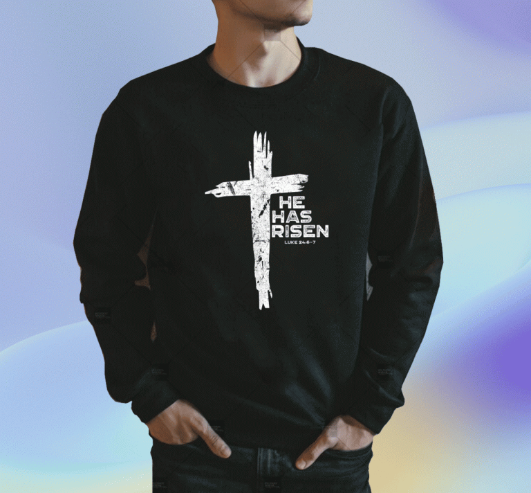 New Happy Easter Jesus He Has Risen Religious Christian 2023 T-Shirt