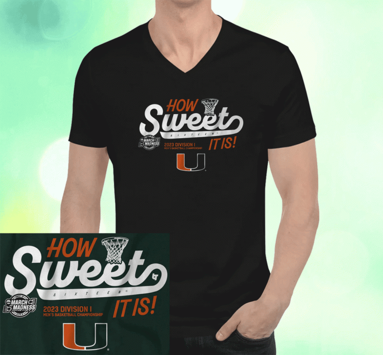 Miami Mens Basketball Sweet 16 Tee Shirt