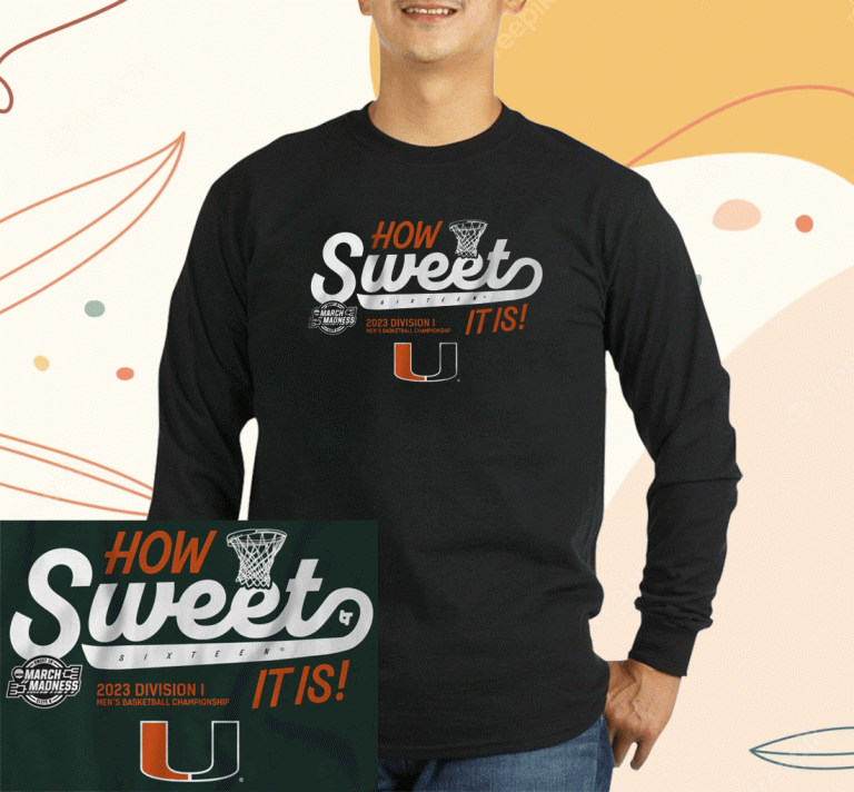 Miami Mens Basketball Sweet 16 Tee Shirt