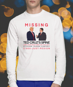 Missing Ted Cruz's Spine Last Seen With Man On The Left Unisex TShirt