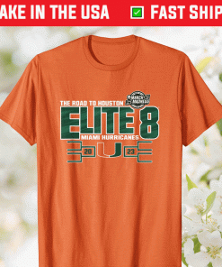 2023 Miami Hurricanes Elite 8 Basketball Orange TShirt