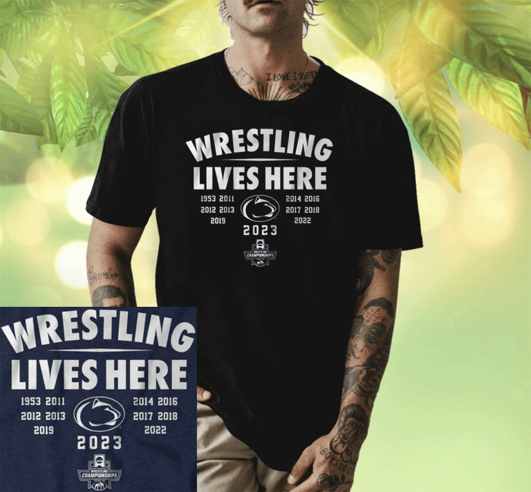 Penn State Wrestling Lives Here T-Shirt