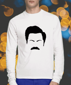 Ron Swanson Mustache Face Unsiex T-Shirt