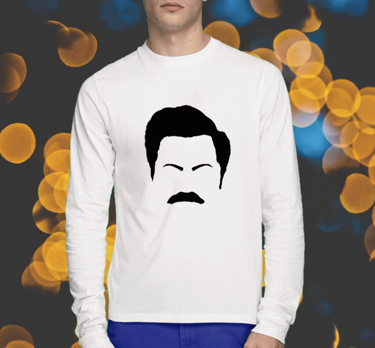 Ron Swanson Mustache Face Unsiex T-Shirt