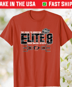 Shirts San Diego State Aztecs Elite 8 Basketball Red 2023