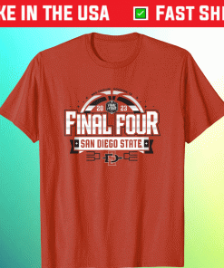 2023 San Diego State Aztecs Final Four Basketball Bold Red Shirts