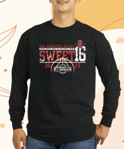 San Diego State Aztecs Sweet 16 Basketball Black 2023 T-Shirt