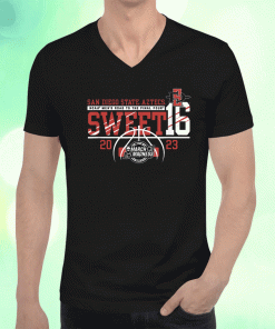 San Diego State Aztecs Sweet 16 Basketball Black 2023 T-Shirt