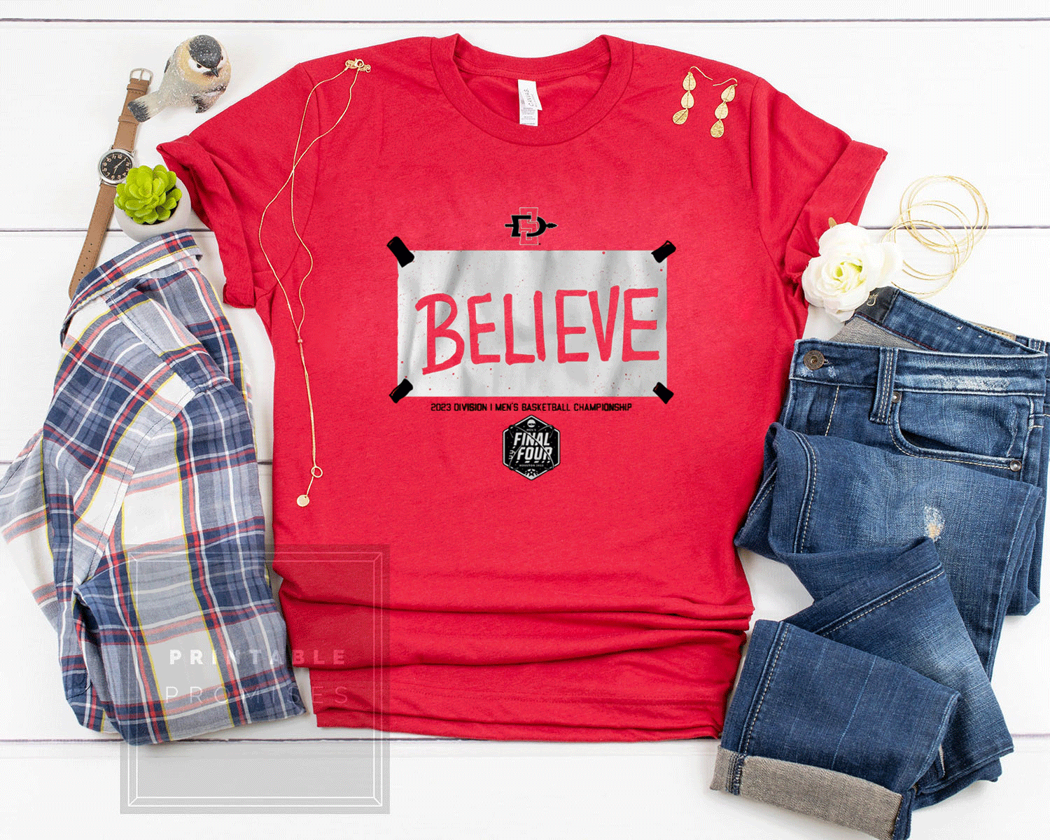 San Diego State Basketball Believe 2023 T-Shirt