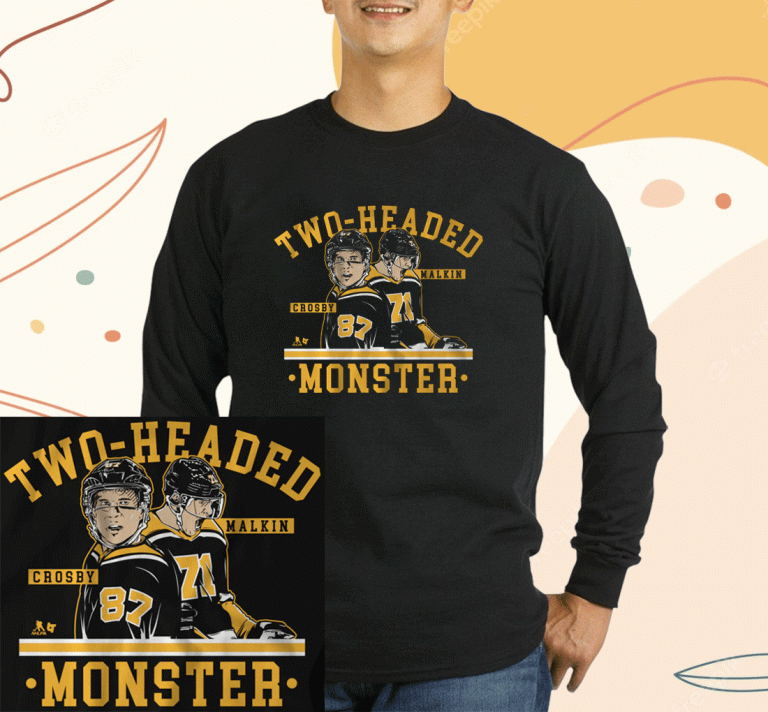 Sidney Crosby and Evgeni Malkin Headed Monster T-Shirt