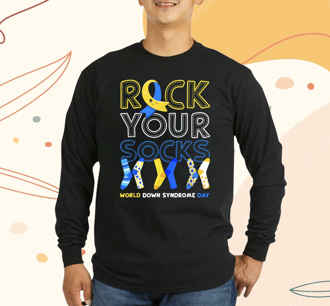 2023 World Down Syndrome Day Rock Your Socks Groovy TShirt