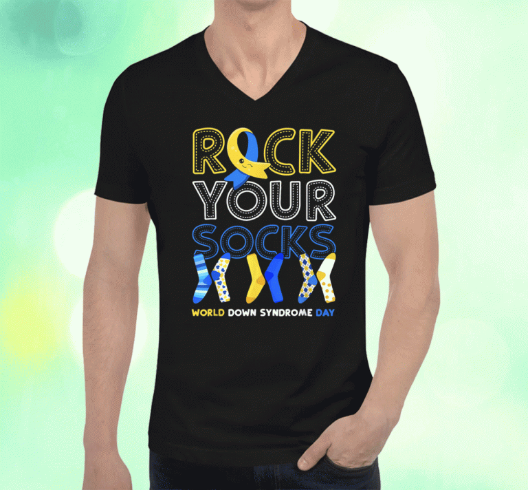 2023 World Down Syndrome Day Rock Your Socks Groovy TShirt