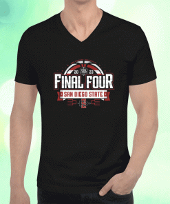 San Diego State Aztecs Final Four 2023 Basketball Bold Black Shirt