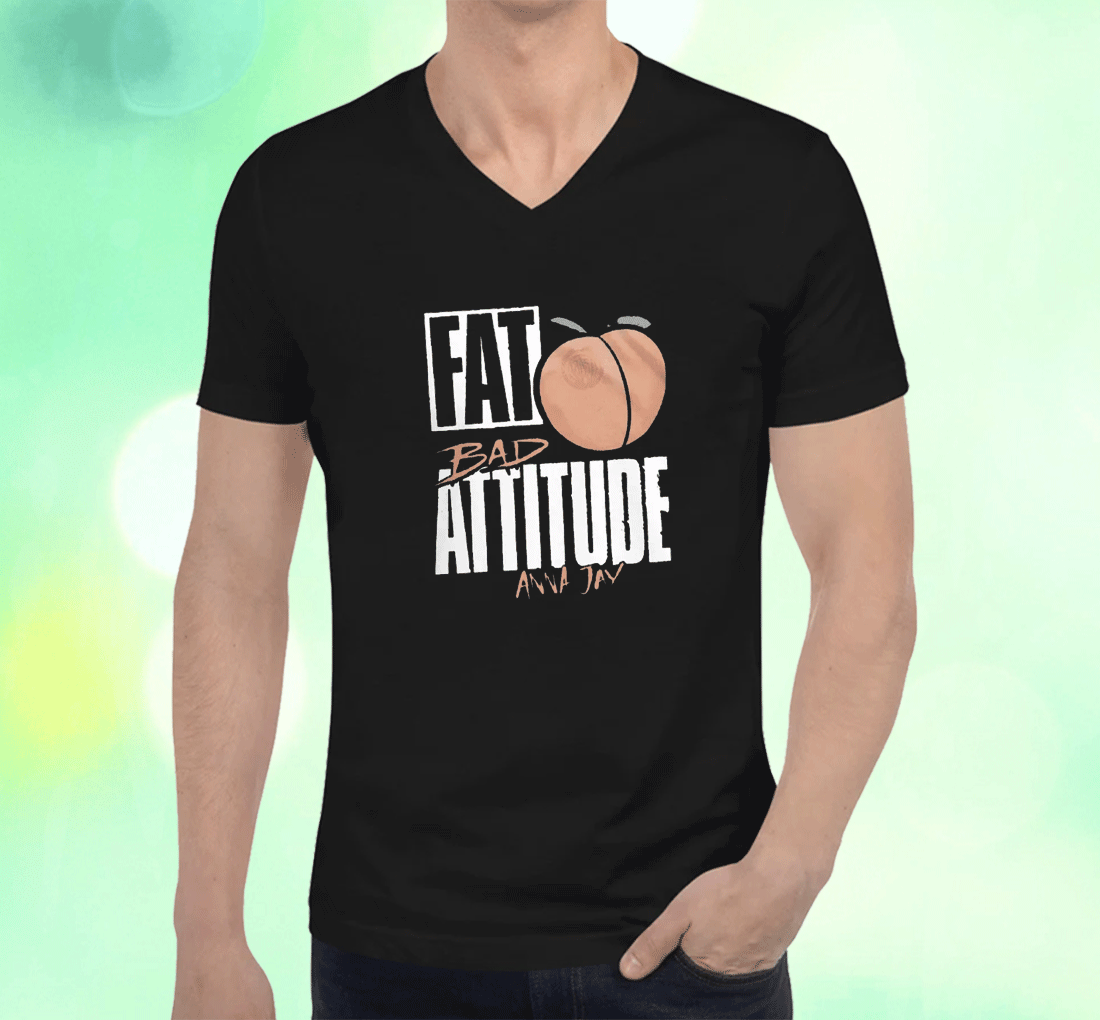 Anna Jay Fat Bad Attitude Peach T-Shirt