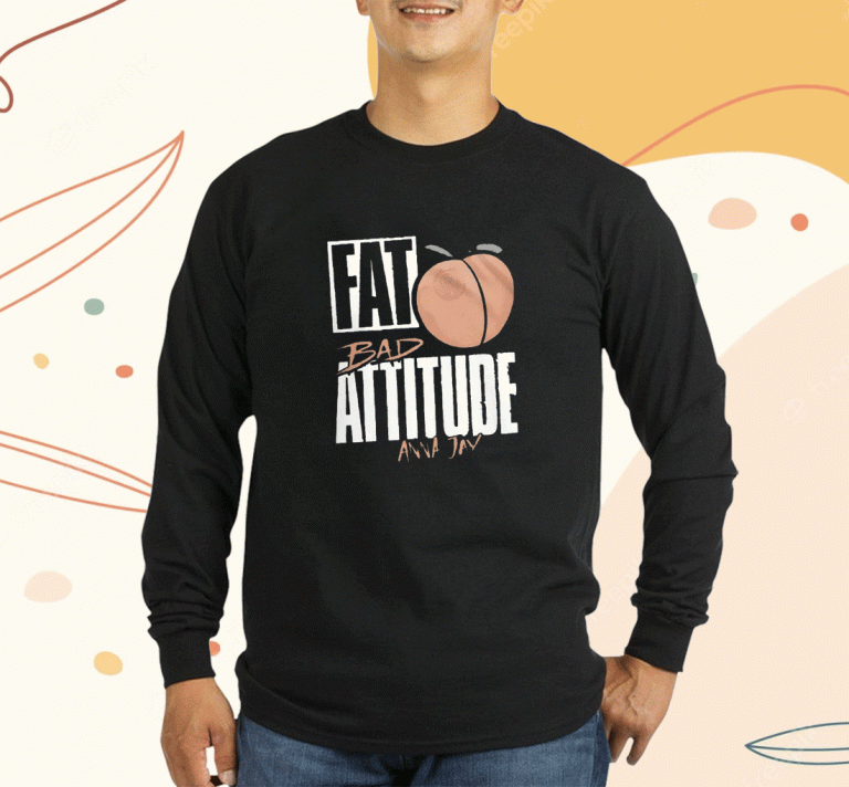 Anna Jay Fat Bad Attitude Peach T-Shirt