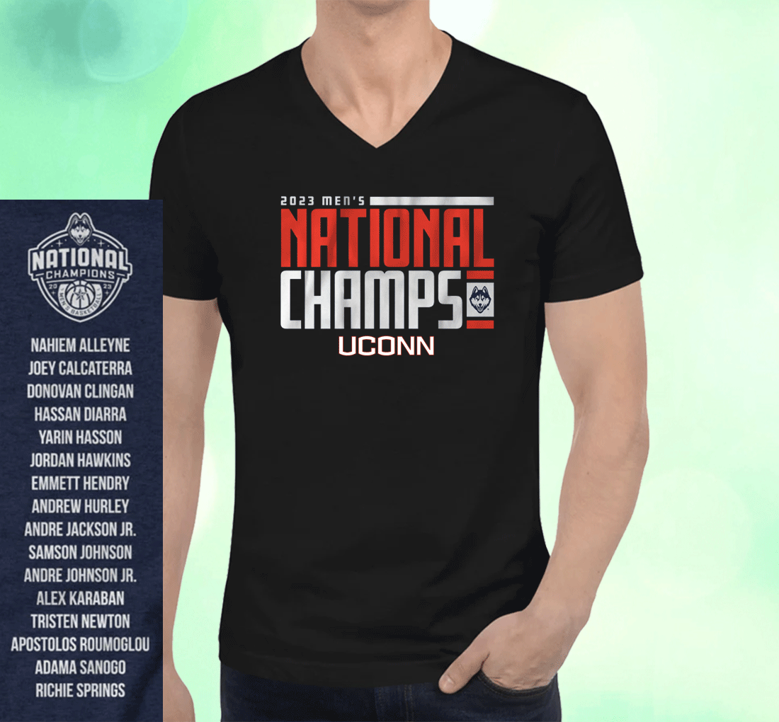 UConn Basketball National Champs Roster T-Shirt