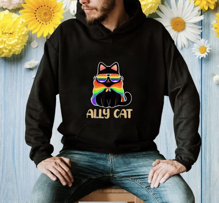 LGBT Ally Cat Be Kind Gay Rainbow Funny LGBTQ TShirt