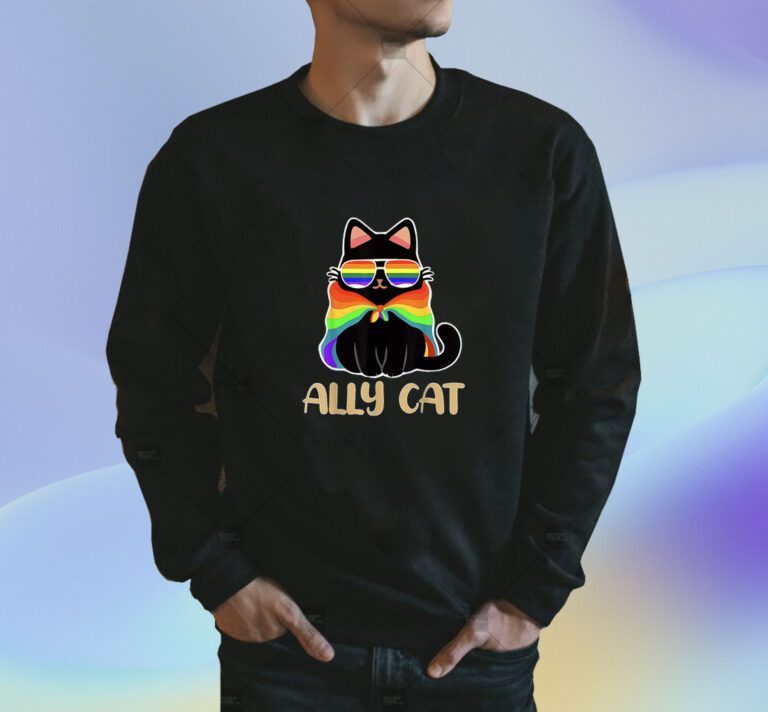 LGBT Ally Cat Be Kind Gay Rainbow Funny LGBTQ TShirt