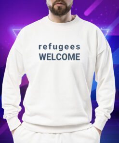 Maia Dunphy Wearing Refugees Welcome TShirt