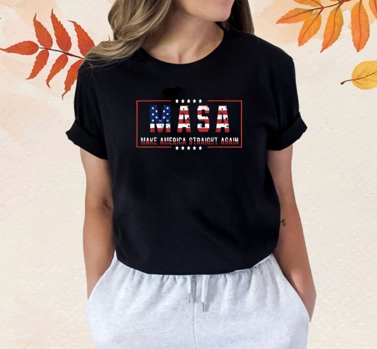 Make America Straight Again US Flag TShirt