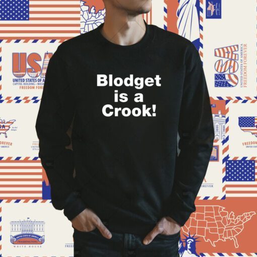 Dave Portnoy Wearing Blodget Is A Crook Shirts