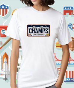 Denver Champs License Plate Denver Basketball TShirt