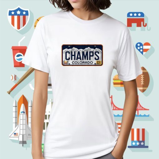 Denver Champs License Plate Denver Basketball TShirt