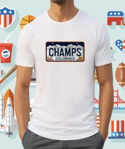 Denver Champs License Plate Denver Basketball TShirt