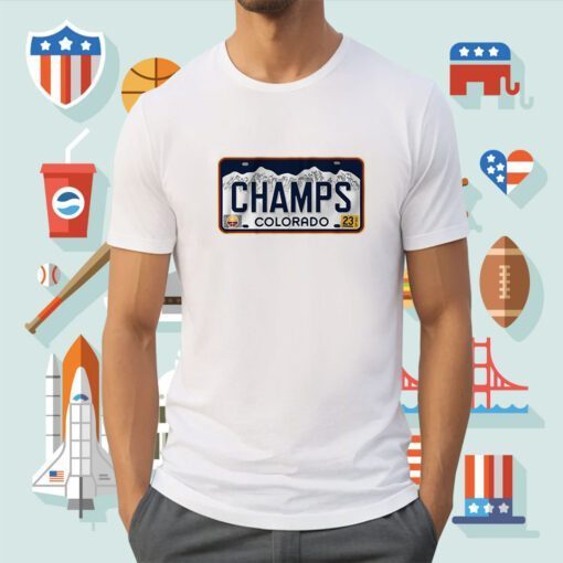 Denver Champs License Plate Denver Basketball TShirt