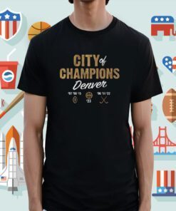 Denver City of Champions Football Hockey Basketball TShirt