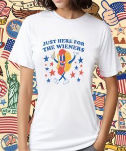 Hot Dog I'm Just Here For The Wieners 4Th Of July Shirts