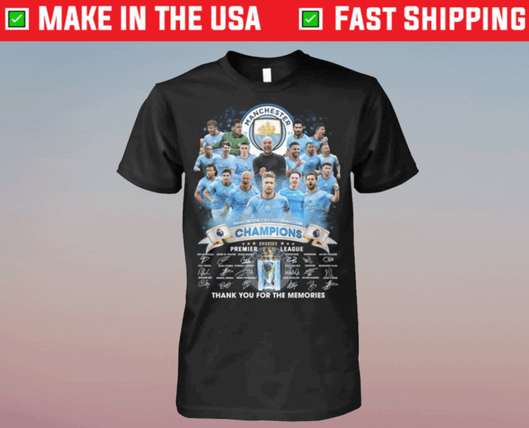 Manchester City FC Champions Thank You For The Memories 2023 Shirts