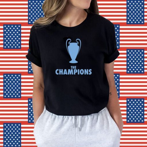 Manchester City Citizens Champions Blue Tee Shirt