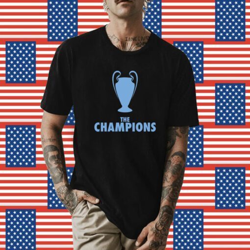 Manchester City Citizens Champions Blue Tee Shirt