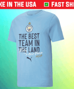 The Best Team in The Land Manchester City Treble Champions 2023 Shirt