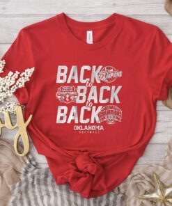 Oklahoma Softball Back-to-Back-to-Back Shirts