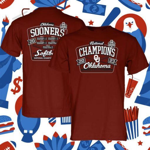 Oklahoma Sooners Softball College World Series Champions Schedule 2023 Shirts