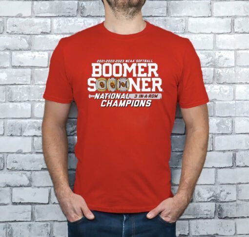 2023 Oklahoma Sooners Three Peat Softball College World Series Champions Shirts