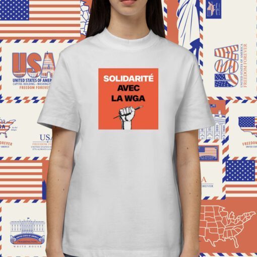 Solidarité Avec La Wga Tee Shirt