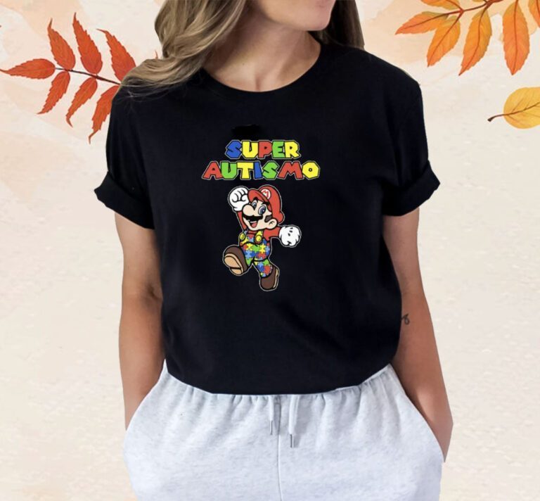 Super Autismo Super Mario For Autism Awareness TShirt