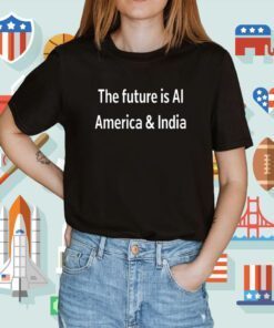 The Future Is Ai America And India Tee Shirt