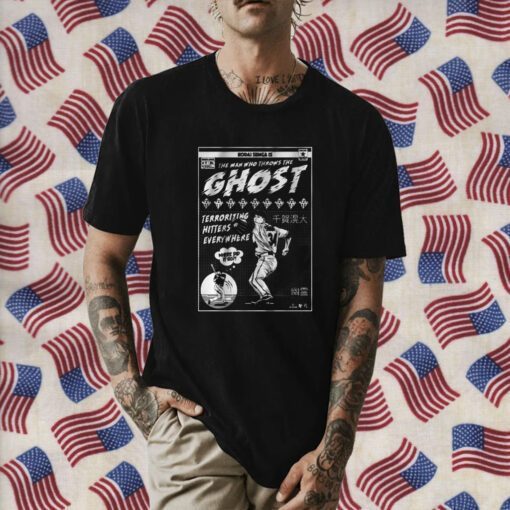 THE MAN WHO THROWS THE GHOST TEE SHIRT