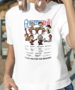 Grateful Dead Peanuts Thank You For The Memories Signatures Shirts